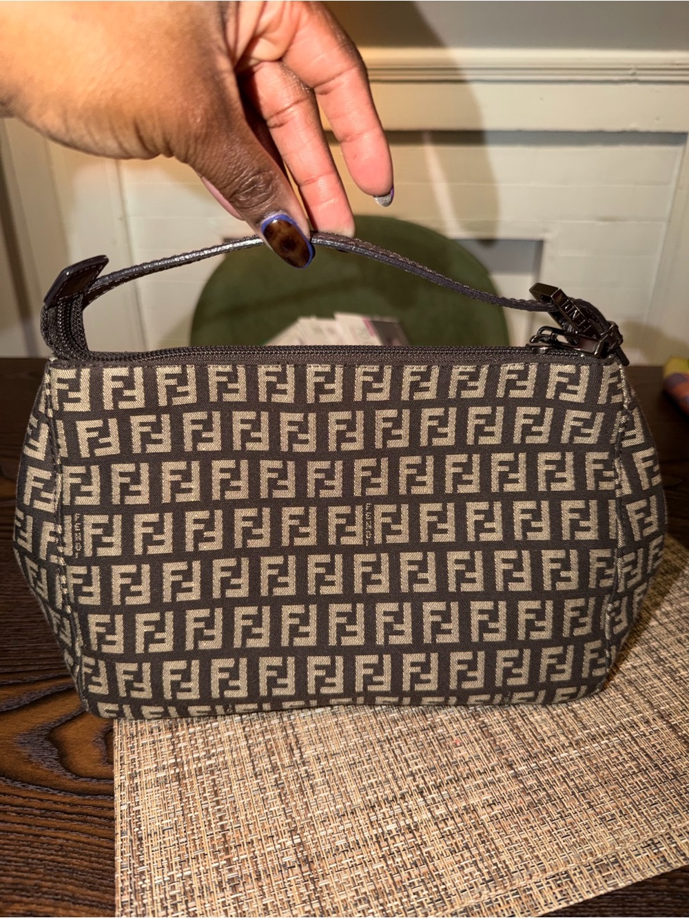 Fendi Brown FF Zucca Mini Shoulder Bag
